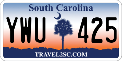 SC license plate YWU425