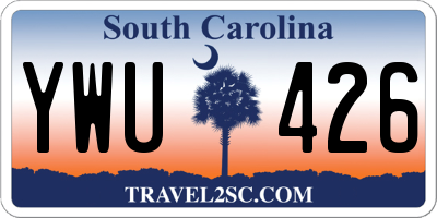 SC license plate YWU426