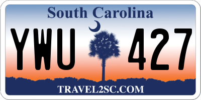 SC license plate YWU427