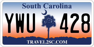 SC license plate YWU428