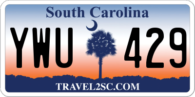 SC license plate YWU429