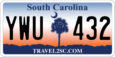 SC license plate YWU432