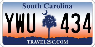 SC license plate YWU434