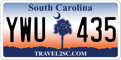 SC license plate YWU435