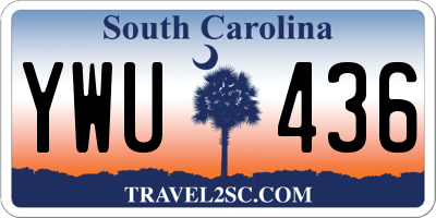SC license plate YWU436