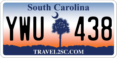 SC license plate YWU438