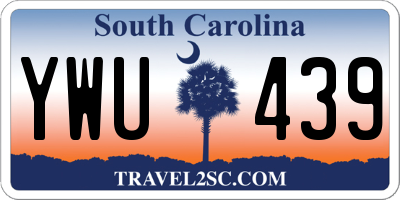 SC license plate YWU439