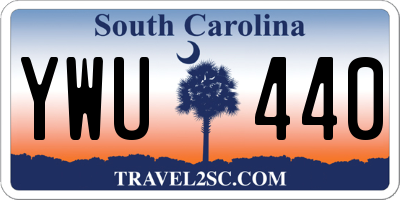 SC license plate YWU440