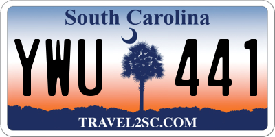 SC license plate YWU441