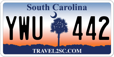 SC license plate YWU442