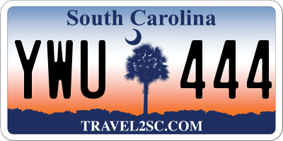 SC license plate YWU444