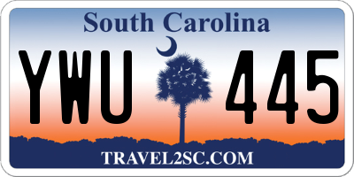 SC license plate YWU445