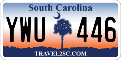 SC license plate YWU446