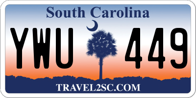SC license plate YWU449