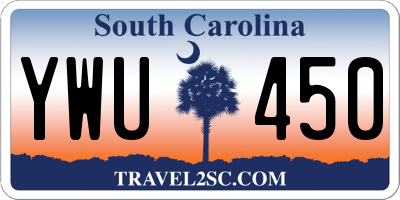 SC license plate YWU450