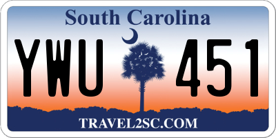 SC license plate YWU451