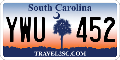 SC license plate YWU452