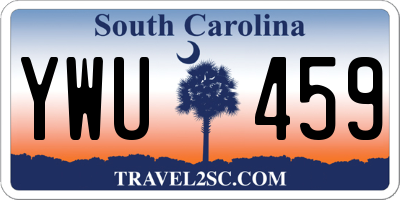 SC license plate YWU459
