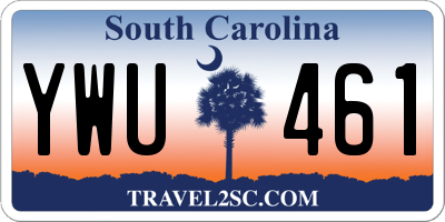 SC license plate YWU461