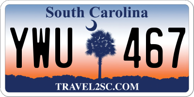 SC license plate YWU467