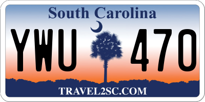 SC license plate YWU470