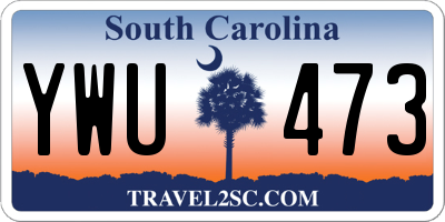 SC license plate YWU473