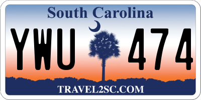 SC license plate YWU474