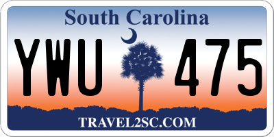 SC license plate YWU475