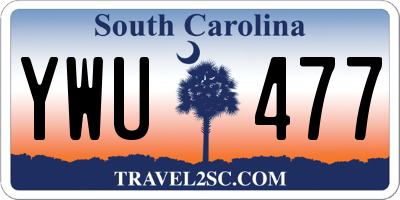 SC license plate YWU477