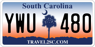 SC license plate YWU480
