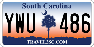SC license plate YWU486