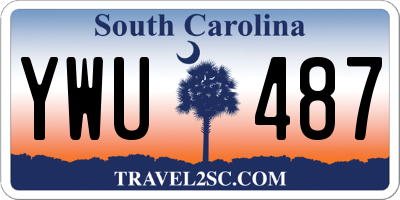 SC license plate YWU487