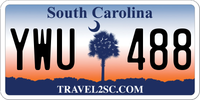 SC license plate YWU488