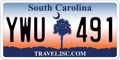 SC license plate YWU491