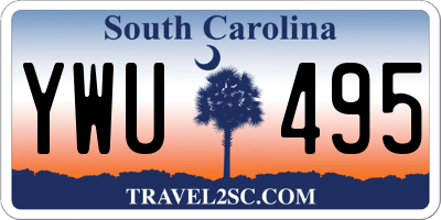 SC license plate YWU495
