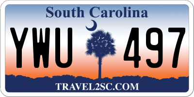 SC license plate YWU497