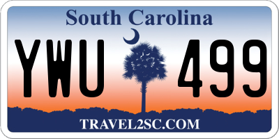 SC license plate YWU499