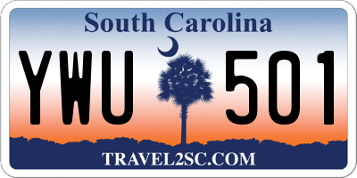SC license plate YWU501
