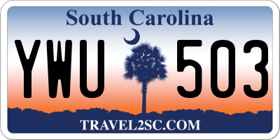 SC license plate YWU503