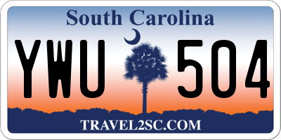SC license plate YWU504