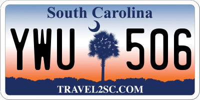 SC license plate YWU506