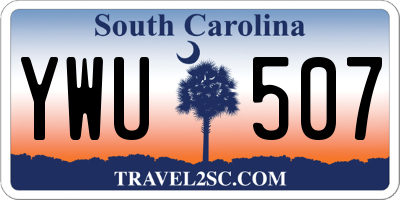 SC license plate YWU507