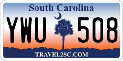 SC license plate YWU508
