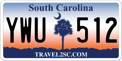 SC license plate YWU512
