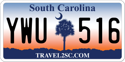 SC license plate YWU516