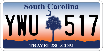 SC license plate YWU517