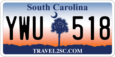SC license plate YWU518
