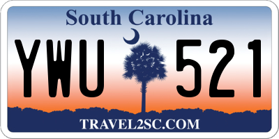 SC license plate YWU521