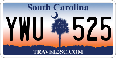 SC license plate YWU525