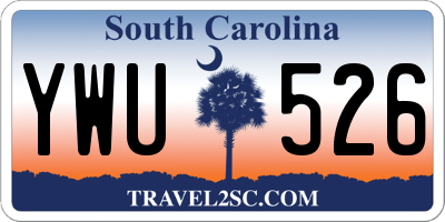 SC license plate YWU526